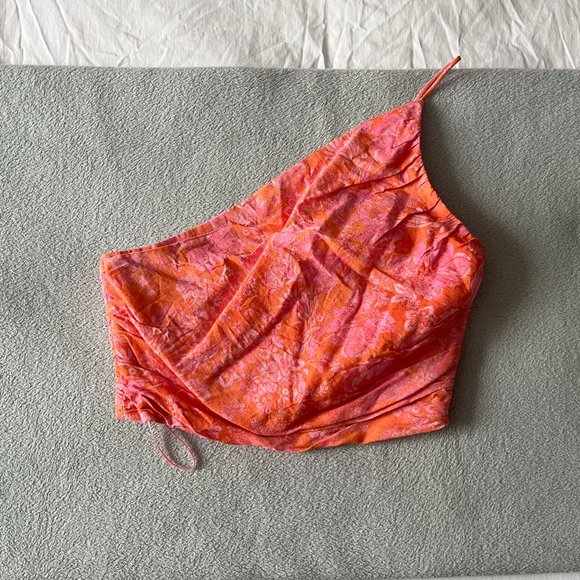 Zara One Shoulder Crop Top - Picture 4 of 6